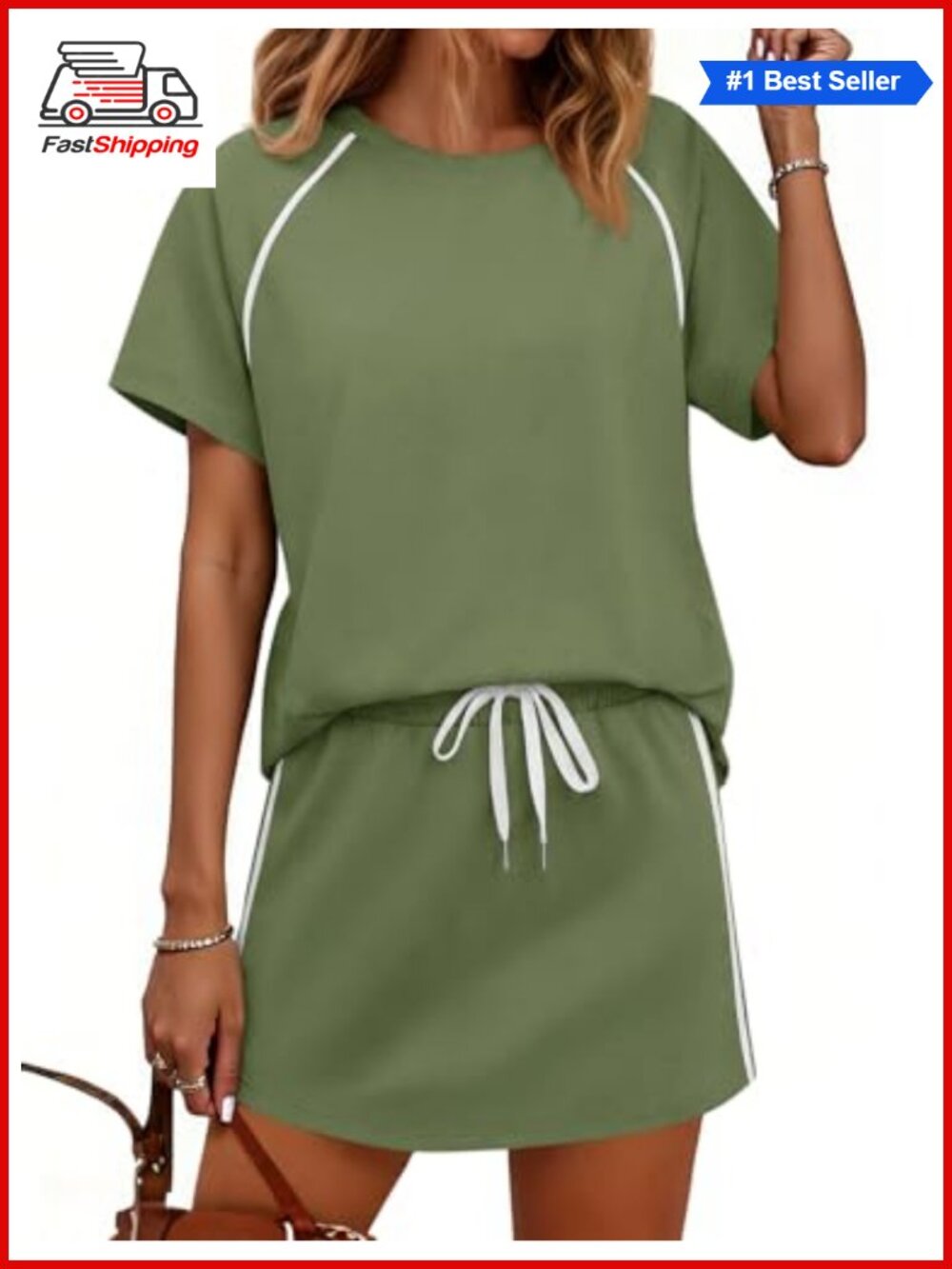 Women's 2 Piece Skirt Set Summer Tennis Outfit Skort Set